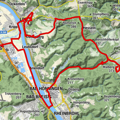 2021-02-21 Bad Hönningen-Malberg-Linz/Kaiserberg Sinzig, Rheinland-Pfalz