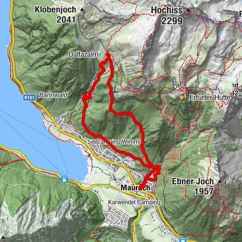 Maurach - Dalfaz Alm - Dalfazer Wasserfall - Maurach
