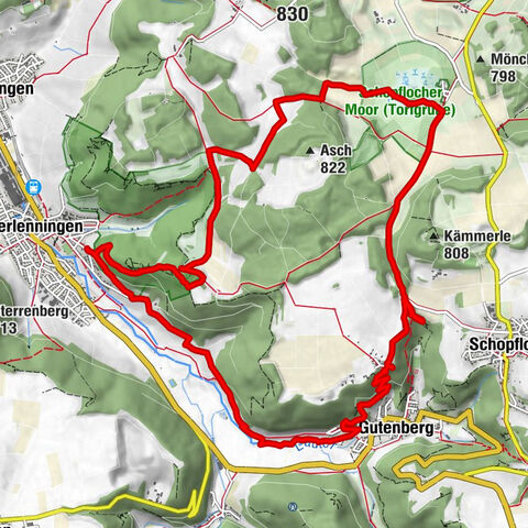 Lenningen: Weiße Lauter, Wasserfels, Guttenberger-,Gußmannshöhle, Schopflocher Moor, Hohgreutfels, Ruine Wielandstein