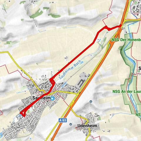 Radweg nach Saulheim, Deutschland