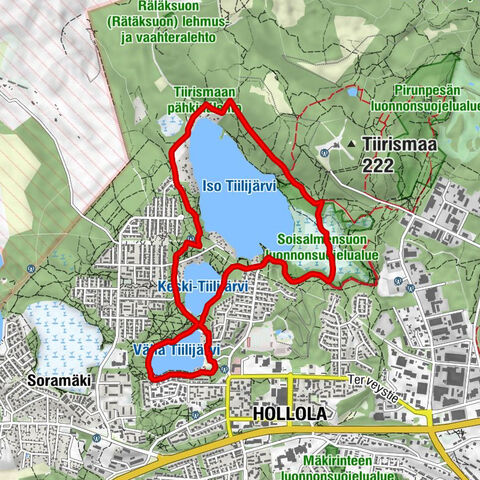 Lakes route, Hollola