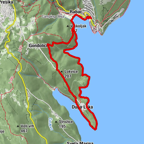 Von Rabac nach Duga Luka