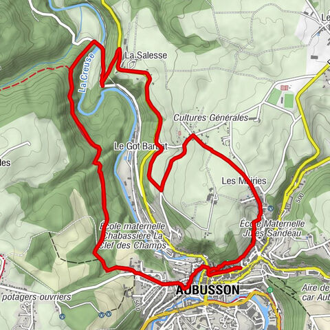Aubusson and its valley route