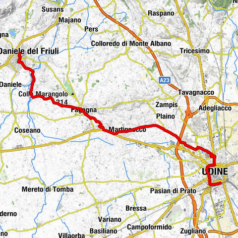 Udine - San Daniele Route (P015)