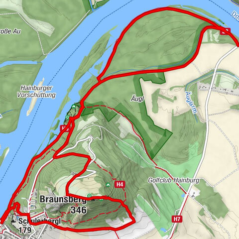 Hainburg - Arche-Noah-Halbhöhle - Devín - Braunsberg