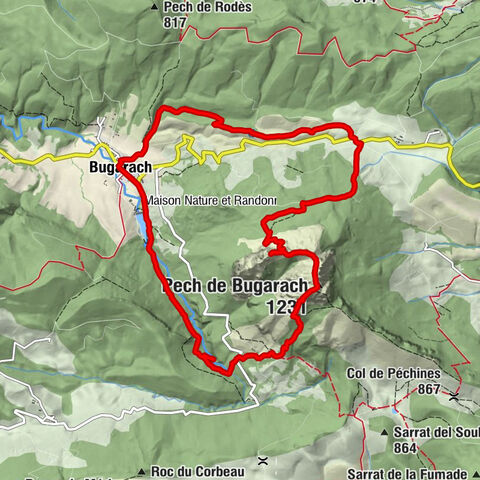 Bugarach - Pech de Bugarach - La Pique Grosse - Col du Linas