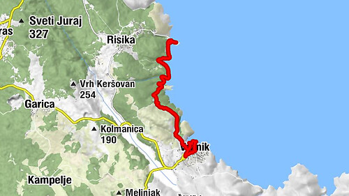 Camino Krk in Vrbnik, Kroatien