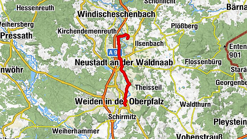 Weiden Ost - Mühlberg - Wurz