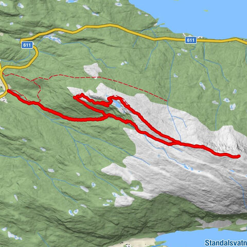 Skålefjellet - Route auf den Gipfel