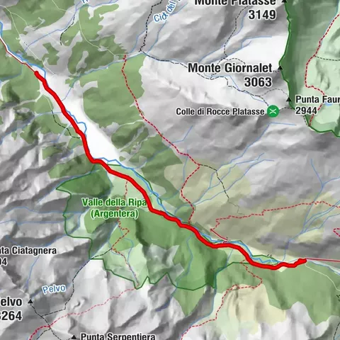 SAUZE DI CESANA Valle Argentera : Brusà del Plan- Ponte Montenero