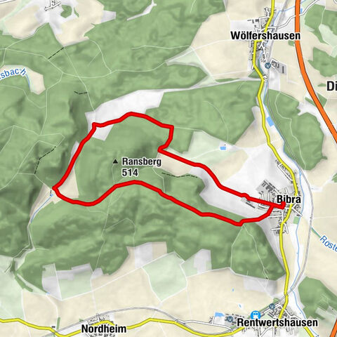 Kätzerode - Bibra - Grabfeld - Circular route