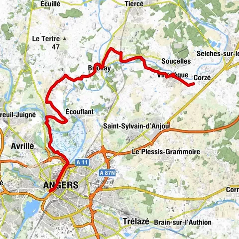 The Loir Valley by bike - from Rives-du-Loir-en-Anjou to Angers