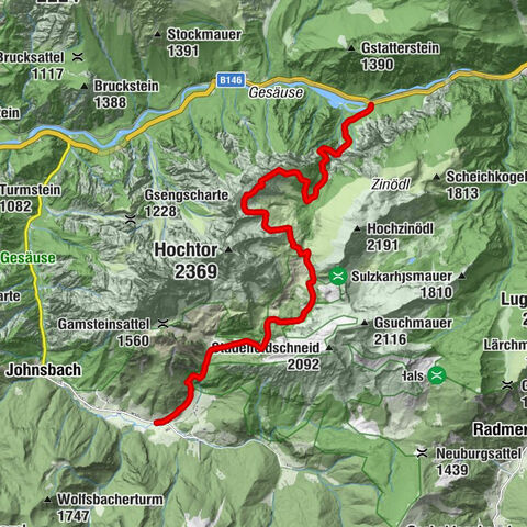 Über den Wasserfallweg auf die Planspitze und über die Hesshütte hinunter nach Johnsbach