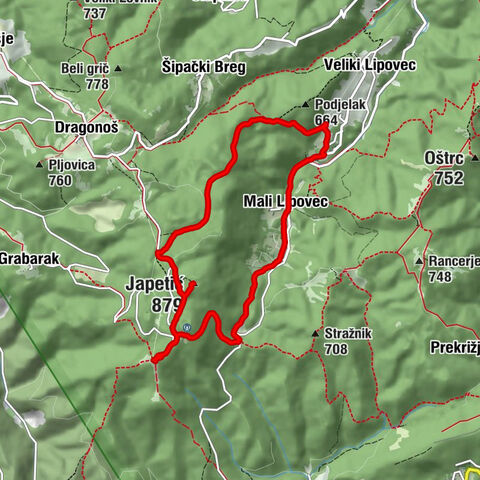 Prodin Dol - Japetić - Planinarski dom Žitnica - Mali Lipovec