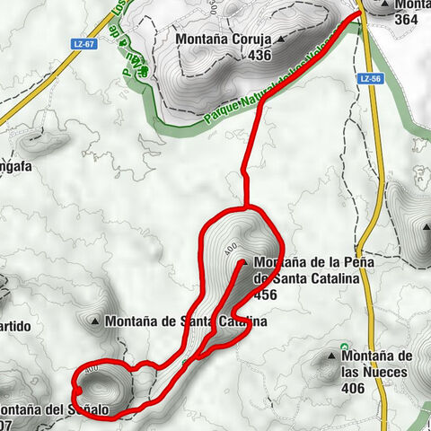Caldera de la Rilla (Santa Catalina) e cima Montana Los Rodeos (Lanzarote)