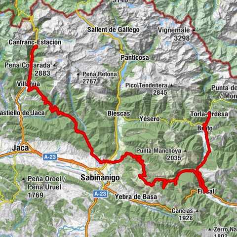 Trans Pyrenäen eMTB - Etappe 8: Torla-Ordesa - Canfranc Estascion