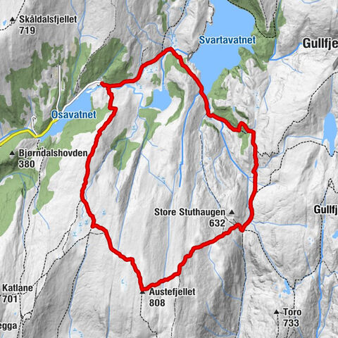 Arna - Kråseterhaugen - Austefjellet - Fana