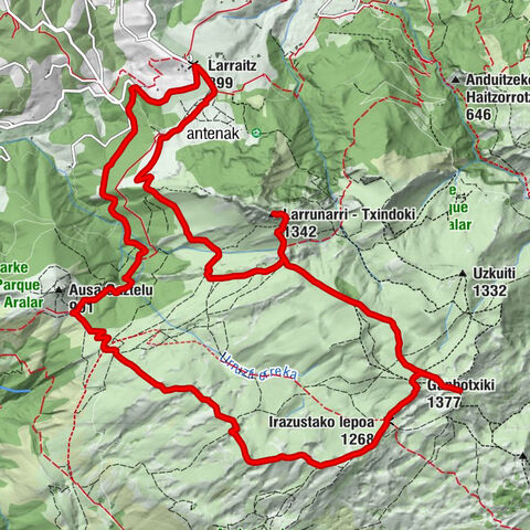 Larraitz Jatetxea - Ganboa - Larrunarri - Txindoki - Abaltzisketa