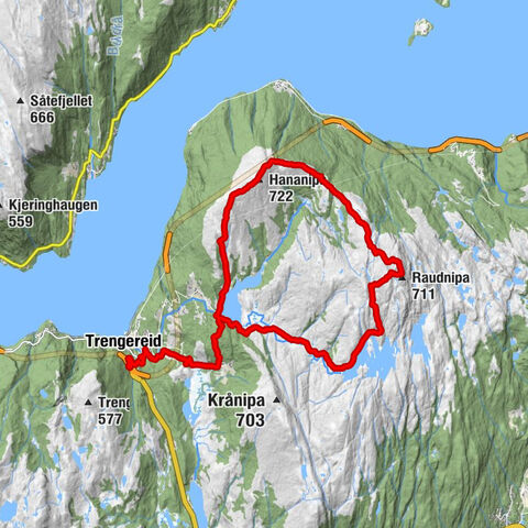 Trengereid - Hananipa - Raudnipa