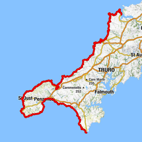 South-West-Coast-Path Wochen 3+4 (vereinfacht)