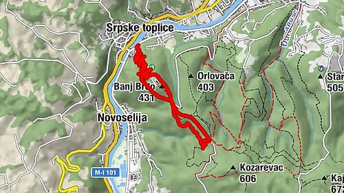 Srpske toplice - Ilidža - Novak - Banj Brdo