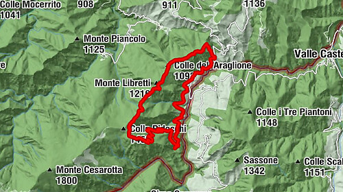 San Martino - Montecalvo - Colle dell'Araglione - Monte Libretti