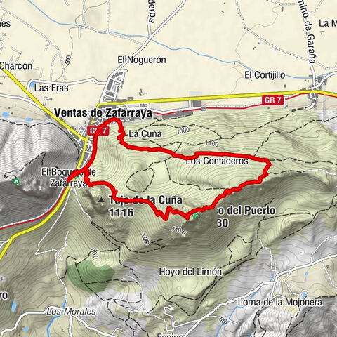 Mirador El Boquete - Boquete de Zafarraya - Ventas de Zafarraya - Pico del Puerto