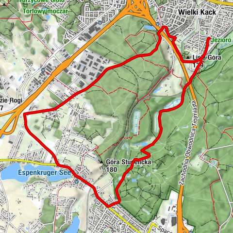 Wielki Kack - Lisia Góra - Kacze Buki - Osowa