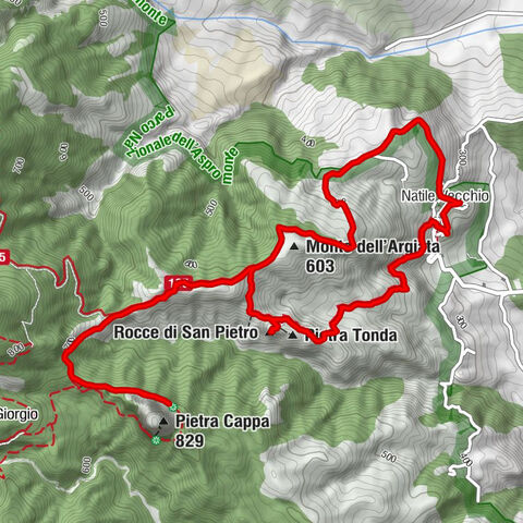 Natile Vecchio - Pietra Tonda - Pietra Cappa - Monte dell'Argiata