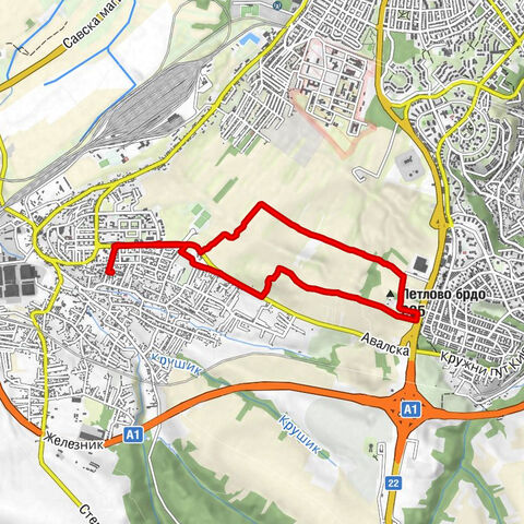 Железник - Нови Железник - Стари Вук - Петлово брдо