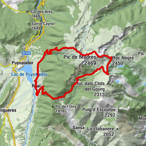 Réal - Roc Negre - Pic de Madrès - Roc de Nou Fonts