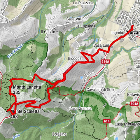 Borzano - Casa Luisa - Monte Scaletta - Monte Lunetta