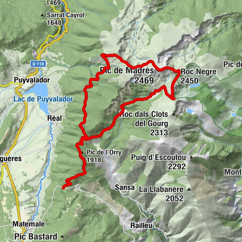 Formiguères - Roc de Nou Fonts - Pic de Madrès - Roc Negre