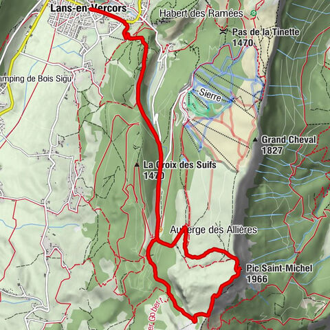 Lans-en-Vercors - Pic Saint-Michel - Auberge des Allières