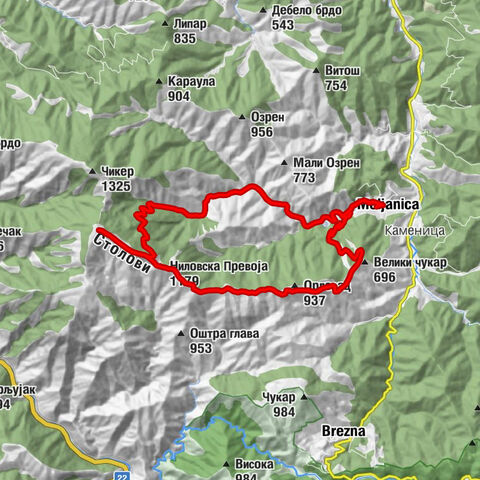 Мељаница - Усовица - Ниловска Превоја - Равни Сто