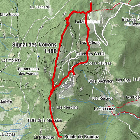 Boëge - Notre-Dame des Voirons - Signal des Voirons - Pointe de Brantaz