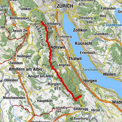 Hillz - Uetliberg - Bürglen - Sihlbrugg Station