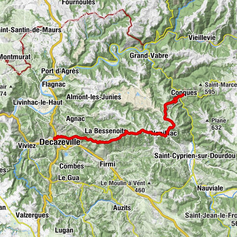 La Vitarelle - Croix du Pargadou - La Boriatte - Conques
