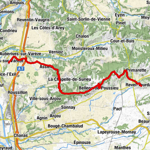 La Rainy - Clonas-sur-Varèze - Assieu - Revel-Tourdan