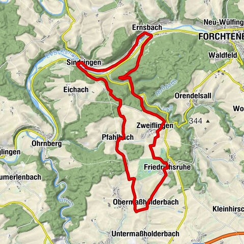 Friedrichsruhe - Obermaßholderbach - Westernbach - Pfahlbach