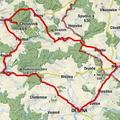 Deštná - Restaurace U Kulturního domu - Choustník - sv. Jan Křtitel