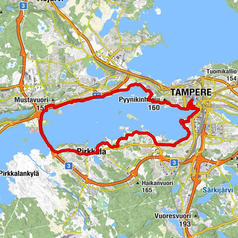 Tampere - Pyynikinharju - Aitoleipä Pyynikki - Pirkkala