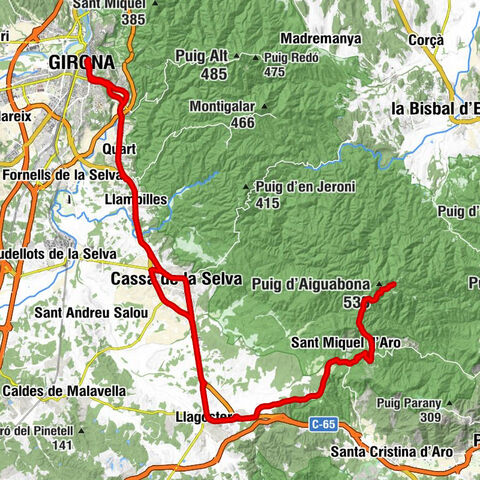Girona - Sant Ampèlit - Puig del Roquet - Parròquia Palol d'Onyar - Vila-Roja