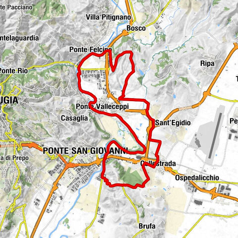 Ponte San Giovanni - Ferriera - Borgo Collestrada - Chiesa di san Giuseppe