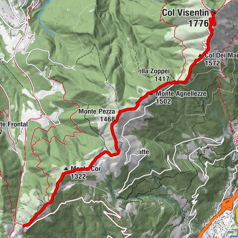 Limana - Monte Agnellezze - Col Visentin - Pian delle Femene