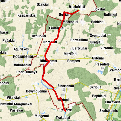 Vadaktų Šv. Agotos bažnyčia - Vadaktai - Geniai - Paberžės Švč. Mergelės Marijos Apsilankymo bažnyčia