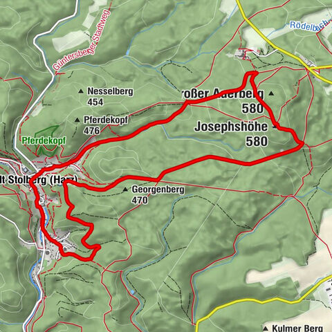 Stolberg (Harz) - Schweineberg - Jürgenberg - Josephshöhe