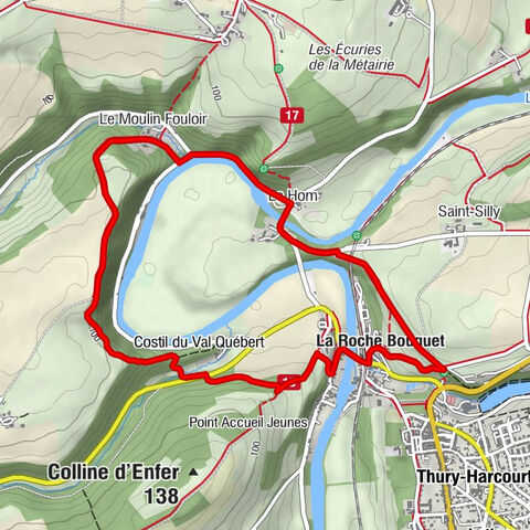 La Roche Bouquet - Le Moulin Fouloir - Le Hom - Le P'tit Cardinal