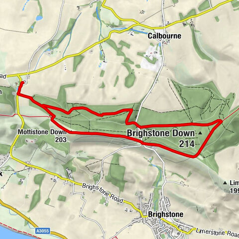 Chessell - Mottistone Down - Chessell Down - Calbourne