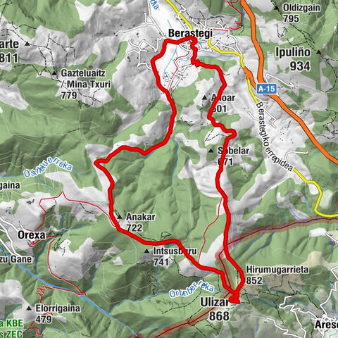 Kako - Ulizar - Hirumugarrieta - Berastegi